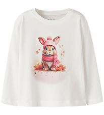Name It Bluse - NmfVotea - Cloud Dancer/Autumn Bunny