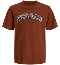 Jack & Jones T-shirt - JjeCaleb - Burnt Henna