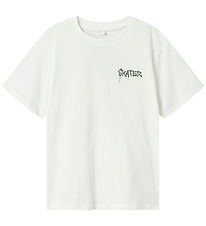 Name It T-shirt - NkmNotti - Cloud Dancer/Garden topiary
