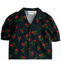 Mini Rodini Skjorte - Lingonberries - Sort