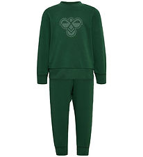 Hummel Sweatsæt - HmlMini - Mørkegrøn