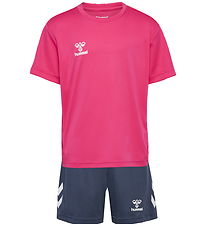 Hummel Træningssæt - HmlLogo - Raspberry Sorbet/Ombre Blue