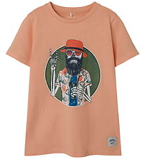 Name It T-shirt - NkmpBruno - Peach Nectar