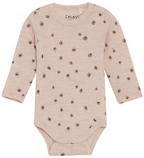 CeLaVi Body l/æ - Uld - Rose Dust m. Blomster