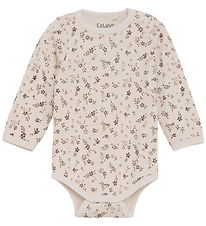 CeLaVi Body l/æ - Uld - Marron m. Blomster
