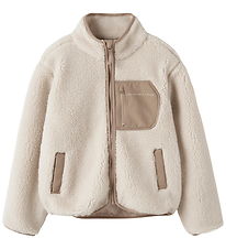 Name it Fleecejakke - NknMattia - Moonbeam/CHEST POCKET SAVANNAH