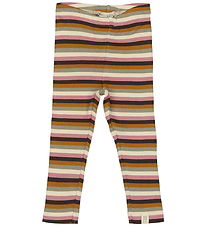 Petit Piao Leggings - Rib - Modal - Nostalgic Rose/Multi Stripe