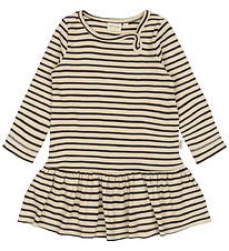 Petit Piao Kjole - Rib - Modal - Coffee Bean/Off White