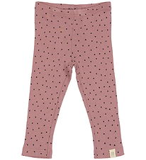 Petit Piao Leggings - Rib - Modal - Nostalgic Rose/Coffee Bean