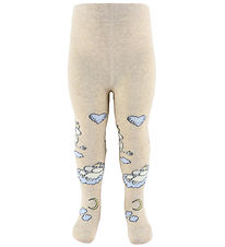 MarMar Strømpebukser - Jacquard - Moomin - Beige Meleret