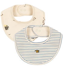 Konges Sløjd Savlesmække - 2-pak - Kubi/Stripe Blue