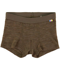Joha Boxershorts - Uld/Silke - Brun Meleret