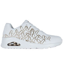 Skechers Sko - UNO Golden Heart - White/Rose Gold