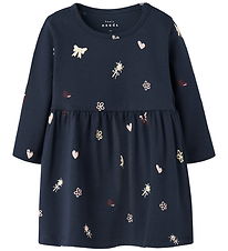 Name It Kjole - NbfVandora - Navy Blazer/Flowers and hearts