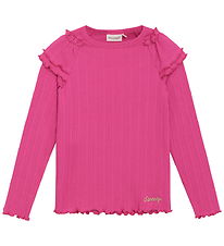 Minymo Bluse - Rib - Fuchsia Fedora