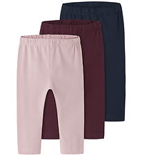Name It Leggings - NbfVuvivian - 3-pak - Burnished Lilac/Fig/Nav
