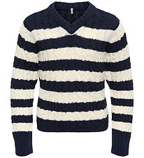 Kids Only Bluse - Strik - Kog Janny - Night Sky/Tofu