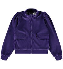 Molo Cardigan - Fløjl - Malika - Space Purple