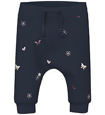 Name It Bukser - NbfVandora - Navy Blazer/Flowers and Hearts