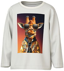 Name It Bluse - NmmVoto - Cloud Dancer/Giraffe