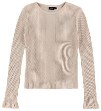 LMTD Bluse - Rib - NlfNinusa - Oatmeal