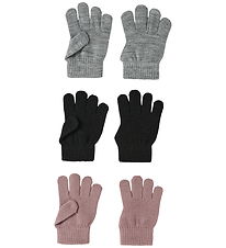 Name It Handsker - NmfMagic - 6-pak - Sort/Grå/Woodrose