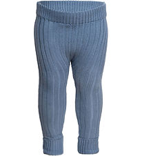 Hanevild Leggings - Strik - Rib - Lynge - Blue Blizzard