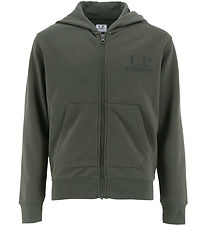 C.P. Company Cardigan - Grape Leaf Green m. Solbriller
