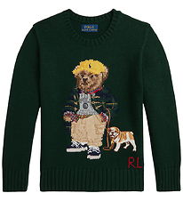 Polo Ralph Lauren Bluse - Strik - Moss Agate m. Bamse
