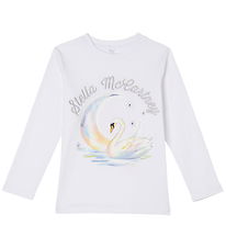 Stella McCartney Kids Bluse - Hvid m. Svane