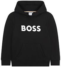BOSS Hættetrøje - Sort m. Logo