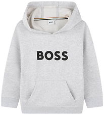 BOSS Hættetrøje - Chine Grey m. Logo