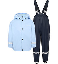 Didriksons Regntøj m. Seler - Slaskeman - Light Sea Blue