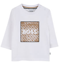 BOSS Bluse - Hvid m. Print