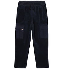 BOSS Bukser - Fløjl - Navy