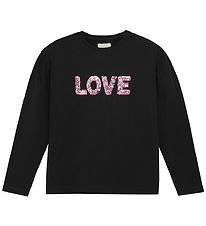 Creamie Bluse - Sort m. Print