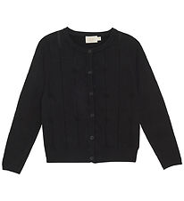 Creamie Cardigan - Strik - Pointelle - Sort