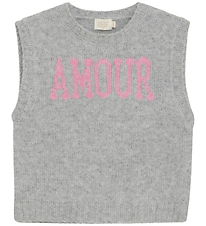 Creamie Vest - Strik - Slipover Knit - Light Grey Melange