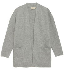 Creamie Cardigan - Strik - Cardigan Long - Light Grey Melange