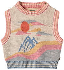 Wheat Vest - Strik - Maria - Beige/Multi
