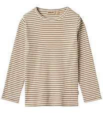 Wheat Bluse - Rib - Stig - Stone Stripe