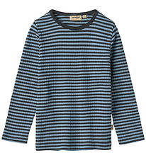 Wheat Bluse - Rib - Stig - Bright Blue Stripe