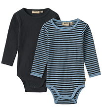 Wheat Body l/æ - Rib - 2-pak - Berti - Bright Blue Stripe