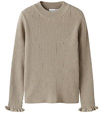 Name It Bluse - Rib - NkfVianna - Slim - Island Fossil