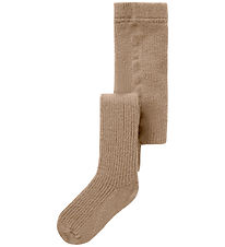 Lil' Atelier Strømpebukser - Rib - NmrRakel - Tigers Eye/MELANGE