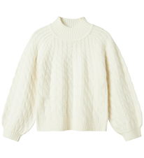 Name It Bluse - Strik - NkfNadalie - Cloud Dancer