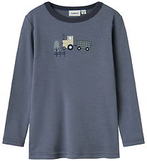 Name It Bluse - Uld - NmmWillit - Folkstone Gray/TRACTOR
