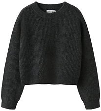Name It Bluse - Noos - Strik - NkfHolly - Dark Grey Melange