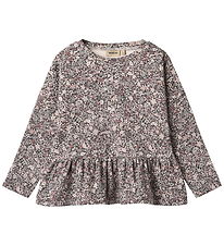 Wheat Bluse - Carolina - Purple Stone Flowers