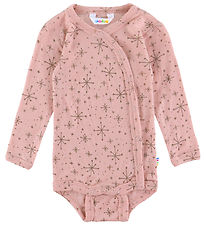 Joha Slå-om Body l/æ - Uld - Rosa m. Stjerner
